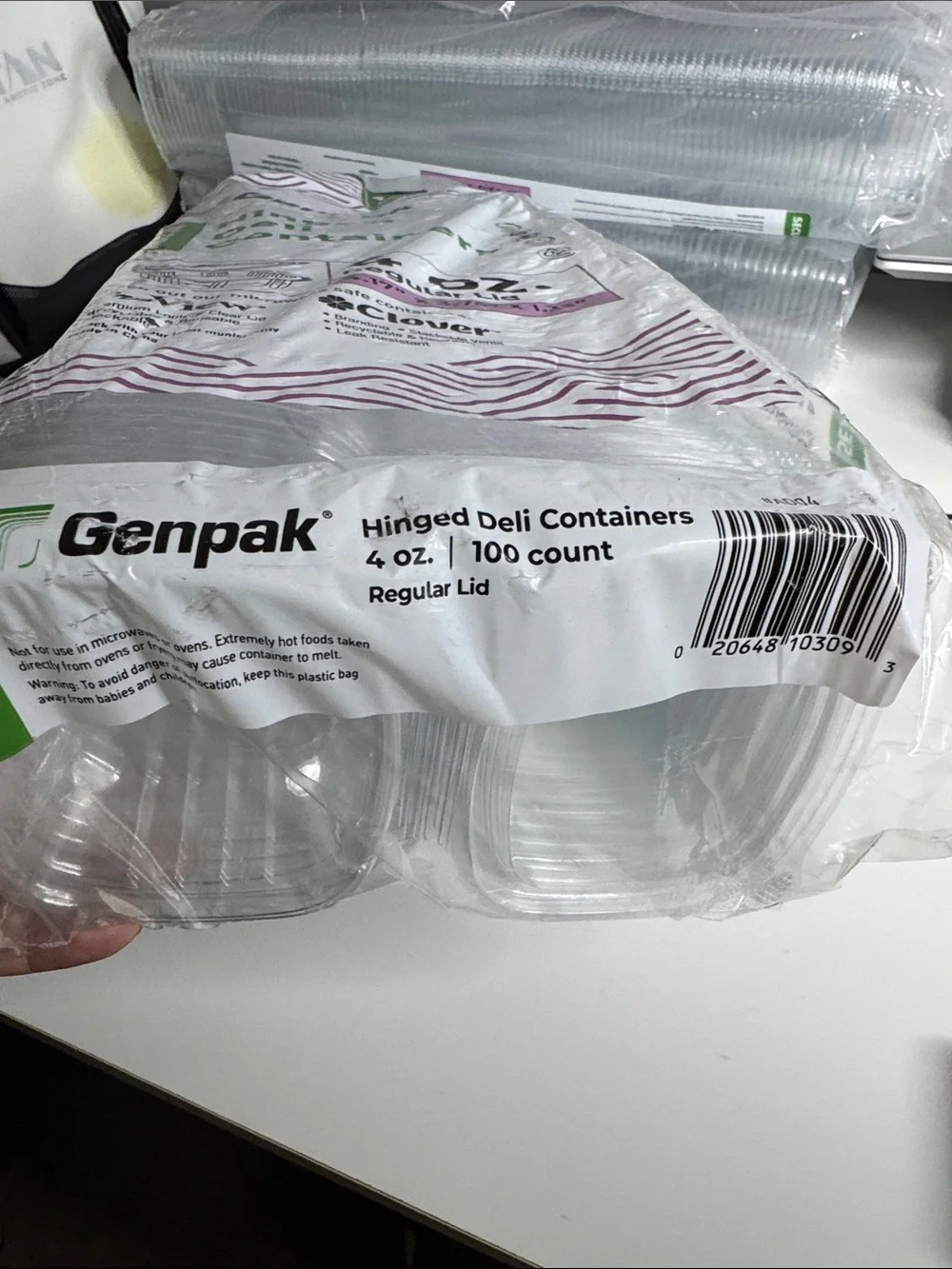 Genpak Hinged Deli Containers 4 Oz 100 Count Clear PET Food Storage NWT